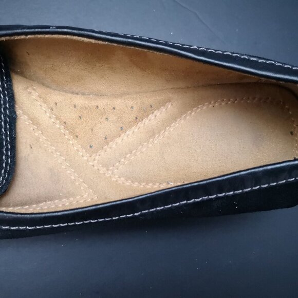 Naturalizer Ladies Size 8 1/2 Carlene Leather Upper Black Loafers - Picture 5 of 8